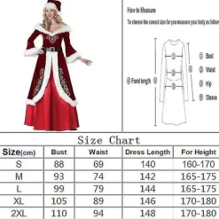 Tomtedräkt Röd Deluxe Sammet Julklänning Kostym Dam s><noscript><img width=