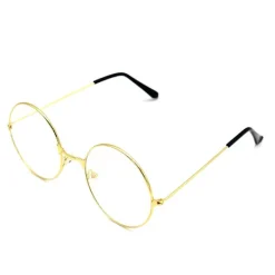 Tomteglasögon Tomtedräkt Retro Runda Nickelfärgade Glasögon Tomte med Runda Linser> Tillbehör