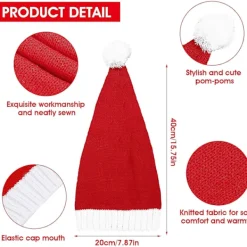 Tomtehatt - Stickad Varm Rolig Mössa För Vuxna Och Barn> Huvudbonader