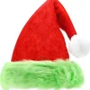 Tomtehatt Grinch Jultomtehatt Unisex Röd Grön Tjock Sammet Bekväm Plysch Tomtehatt Jul Klassisk Hatt Julhatt> Huvudbonader
