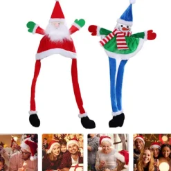 Tomteluva Jul Rekvisita Nyår Rolig Julhatt Vuxna Barn Juldekorationer Till Hemma Jultomten><noscript><img width=