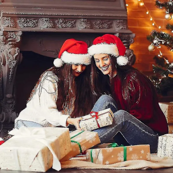 Tomteluva Julhatt Julaftonskostym Utklädnad Plysch Tjock Tomteluva Vuxen> Huvudbonader