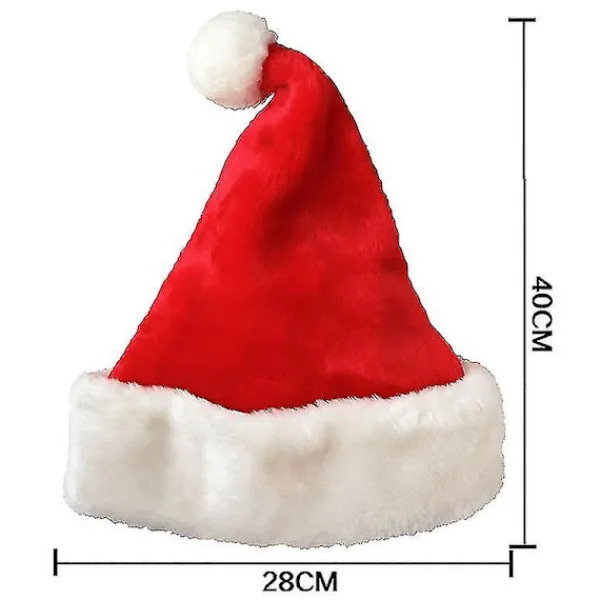 Tomteluva Julhatt Julaftonskostym Utklädnad Plysch Tjock Tomteluva Vuxen> Huvudbonader
