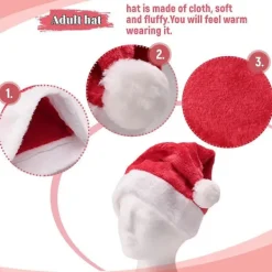 Tomteluva Julhatt Juldagskostym Utklädnad Plysch Tjock Tomteluva Vuxen><noscript><img width=