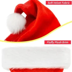 Tomteluva, julmössa, unisex sammetsjulhattar Extra T,ZQKLA> Huvudbonader