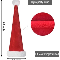 Tomteluva Jultomte Röd 60cm Festlig Högtidsfest Tillbehör Present> Huvudbonader