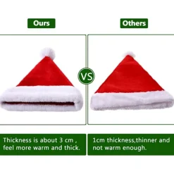 wxsp Tomteluva Tomteluva för vuxna Deluxe Plysch Tomteluva med en Fuskpäls Pompom på toppen och Bred för Tomten><noscript><img width=