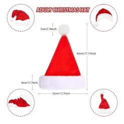 Tomteluva Vuxen Deluxe Plysch Tomteluva med Fuskpäls Pom-pom på Toppen Bred Passform Tomtedräkt Adult version><noscript><img width=