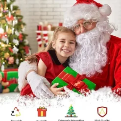 Tomteluvor Tomteskägg och Tomteperuk Juldekorationer Julhatt Skägg och Peruk Set för Vuxna Familjefester Presenter Fancy Nyhet Kostymklänning 3x Santa Beards | Fyndiq><noscript><img width=