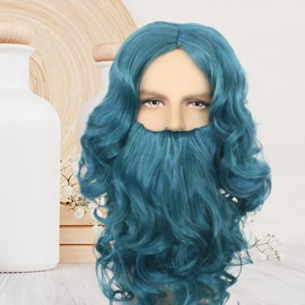 Tomteskägg och Perukset för Vuxna, Tomte Skägg och Peruk Tomtedräkt Tillbehör Set för Jul Barn Födelsedag> Peruker