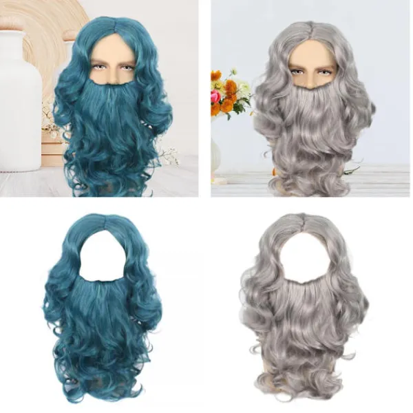 Tomteskägg och Perukset för Vuxna, Tomte Skägg och Peruk Tomtedräkt Tillbehör Set för Jul Barn Födelsedag> Peruker