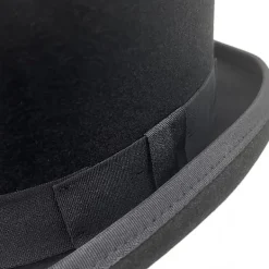 Topphatt i ull för män, foder i satin, svart, hög hatt för män, juldräkt><noscript><img width=