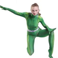 Totally Spies Cosplay kostym för kvinnor och flickor Anime Clover Sam Alex Bodysuit Suit Zentai W Purple Kids XL Adult M><noscript><img width=