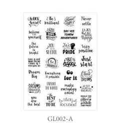 INF Transparenta Inspirerande Handskrivna Citat-klistermärken Modell 6> Smink