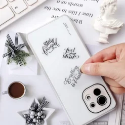 INF Transparenta Inspirerande Handskrivna Citat-klistermärken Modell 6> Smink