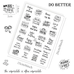 INF Transparenta Inspirerande Handskrivna Citat-klistermärken Modell 6><noscript><img width=