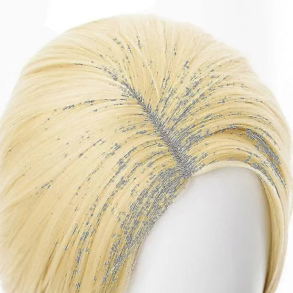 TryggHandla Trasslig Prinsessa 120cm 47" Rak Blond Superlång Cosplay Peruk Rapunzel Syntetiskt Hår Anime Peruk + Perukmössa Guld V-lingling}> Peruker