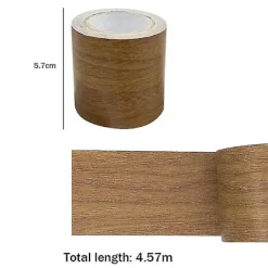 Träimitation Tejp Reparationstejp Trätexturerad Möbel Limtejp Stark Klibbig> Huvudbonader
