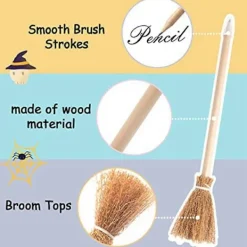 Trollkarls-festartiklar - Trollkarlsglasögon med rund ram utan linser, Häxkvastpenna & Flash Tempor> Tillbehör