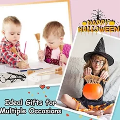 Trollkarls-festartiklar - Trollkarlsglasögon med rund ram utan linser, Häxkvastpenna & Flash Tempor><noscript><img width=