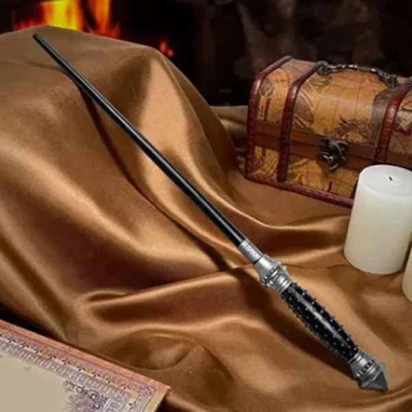 Trollstav 38 cm Lång Trästruktur Tålig PVC-harts Lättviktig Cosplay Party Rollspel Spel Typ 4> Tillbehör