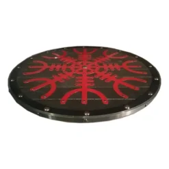 CherrysC Trävikingasköld handgjord Helm Of Awe metallskiva SWE14 one size><noscript><img width=