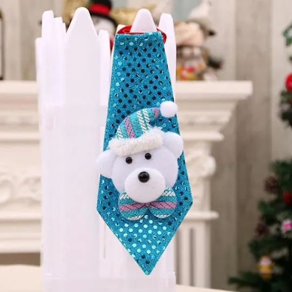 8-tums Juldräkt Fluga Självlysande (Valfritt) Interaktiv Jul-slips med Blinkande Paljett Tyg Nyhetspresent> Tillbehör