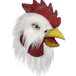 FMYSJ Tuppdräkt Kyckling Cosplay Djur Halloween Kostym Party Latex Kostym (vit tupp) (FMY)> Masker