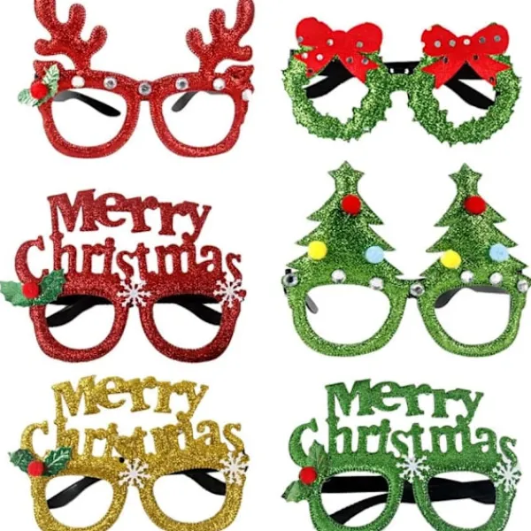 Två par julglasögon i form av en julgran, ren, jul, xmas, xmas, presenter> Tillbehör