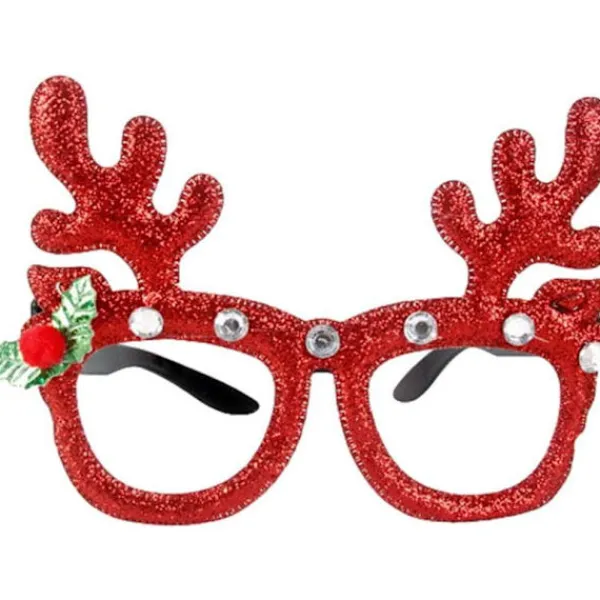 Två par julglasögon i form av en julgran, ren, jul, xmas, xmas, presenter> Tillbehör