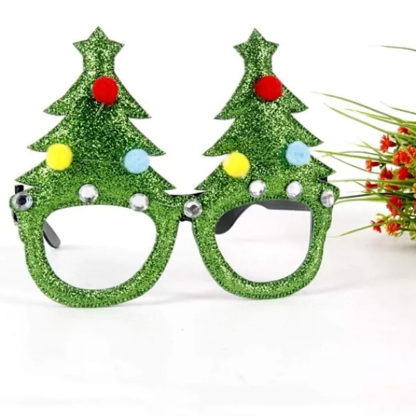 Två par julglasögon i form av en julgran, ren, jul, xmas, xmas, presenter> Tillbehör