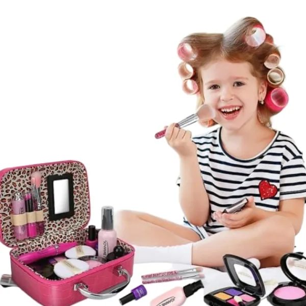Tvättbart Sminkset för Barn med Kosmetikaväska> Smink