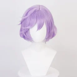 Twisted-wonderland Epel Felmier Lila Ombre Blå Kort Cosplay Peruker Värmebeständig Syntetiskt Hår Karneval Fest + Perukmössa（Lila Blå）> Peruker