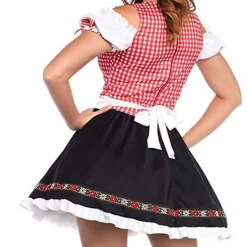 Tysk Oktoberfest-dräkt för kvinnor Dirndl Traditionell bayersk ölfestival Karneval Fraulein Cosplay Piga Klänning Outfit -hg Rosa [GPA] XXL | Fyndiq><noscript><img width=