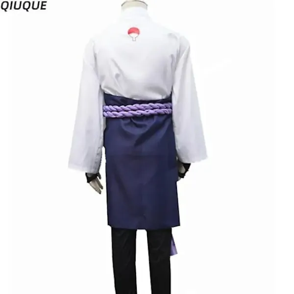 KOOLMEI Uchiha Sasuke Cosplay Kostym Peruk Anime Kostym Halloween Comic Kläder Outfit M> Dräkter