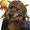 LUNAVO Ullig Wolfmask - TECH RABATT - Cosplay Halloween - Justerbar Storlek - Brun> Masker