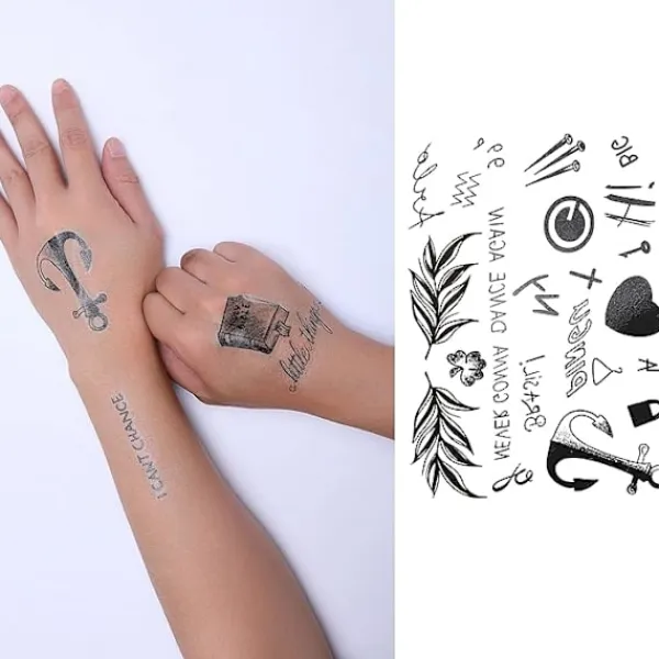 Ultimat tatueringsset - över 65 tatueringar - perfekt för konserter, halloween, cosplay, utklädnad> Smink