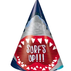 Unique Party Unika Party Surf´s Up!!! Hajfest Hattar (8-pack) One Size One Size> Huvudbonader