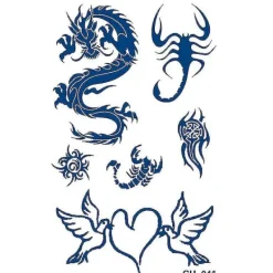 Unisex Arm Body Temporary Tattoo Magic Sticker Waterproof Long Lasting Body Art Stickers><noscript><img width=