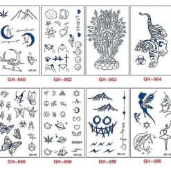 Unisex Arm Body Temporary Tattoo Magic Sticker Waterproof Long Lasting Body Art Stickers> Smink