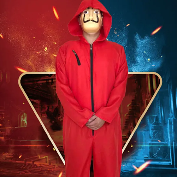Jettbuying Unisex för Salvador Dali La Casa De Papel Money Heist Cosplay H XL> Dräkter