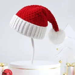 Unisex Julhatt Varm Stickad Tomtehatt för Vintern><noscript><img width=