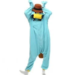 Unisex Perry Platypus Costume Bodysuit Monster Cosplay Pyjamas Vuxen Pyjamas Animal Pyjamas Body, L> Dräkter