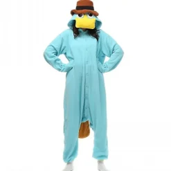 Unisex Perry Platypus Costume Bodysuit Monster Cosplay Pyjamas Vuxen Pyjamas Animal Pyjamas Body, L><noscript><img width=
