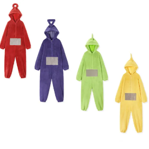 Unisex Teletubbies Kostymer Disi Onesies Lala Cosplay Pyjamas Vuxna Pyjamas Djur Sovkläder Jumpsuit XL> Dräkter