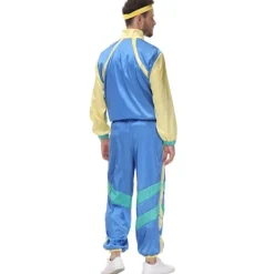 Holocky Unisex Tracksuit 80-tal 90-tal Disco Dansfest Kostym med Hårband XL><noscript><img width=