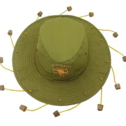 Unisex Vuxen Australian Känguru Aussie Outback Hatt Med Korkar Fancy Dress Tillbehör SIZE 57><noscript><img width=