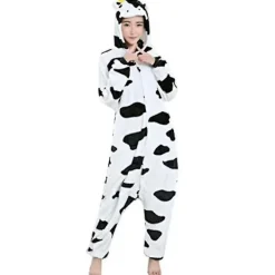 Unisex vuxen Kigurumi djurdräkt Bodysuit Pyjamas Fancy 1onesie1 L Cow> Dräkter