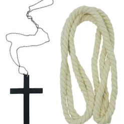 GIFT OF G Unisex Vuxen Medeltida Dräkt Kappa Med Luva Munk Präst Trollkarl Tunika Dräkt 3 delar X-Large><noscript><img width=