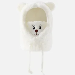 Universal One Piece-mössa Bekväm touch Plysch Multifunktionell Björnöronklaffmössa för utomhusbruk（Khaki）><noscript><img width=